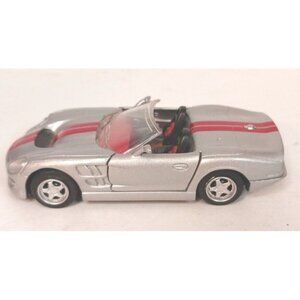 2000 New-Ray Shelby Series One 1:32 Scale Doors Open Silver Red Striping